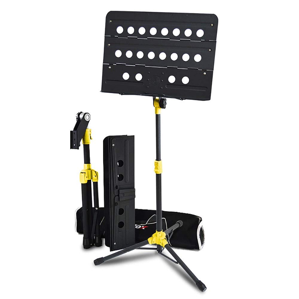 Notenständer, robuster und Stabiler professioneller Notenständer für Notenblätter und Instrumentenbücher (grau, 60 x 160 cm)