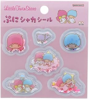 サンスター文具(Sun-Star Stationery) サンリオキャラクターズ グッズ シール ぷっくり ぷにシャカ リトルツインスターズ ピンク S8813876