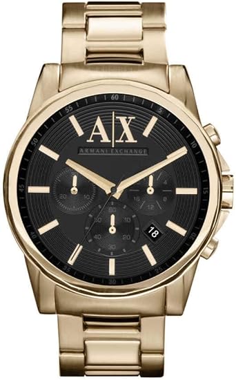 Armani Exchange Watch For Men, Chronograph Movement and 45mm Case Size with Stainless steel, Leather or Silicone strap : Amazon.co.uk: Fashion