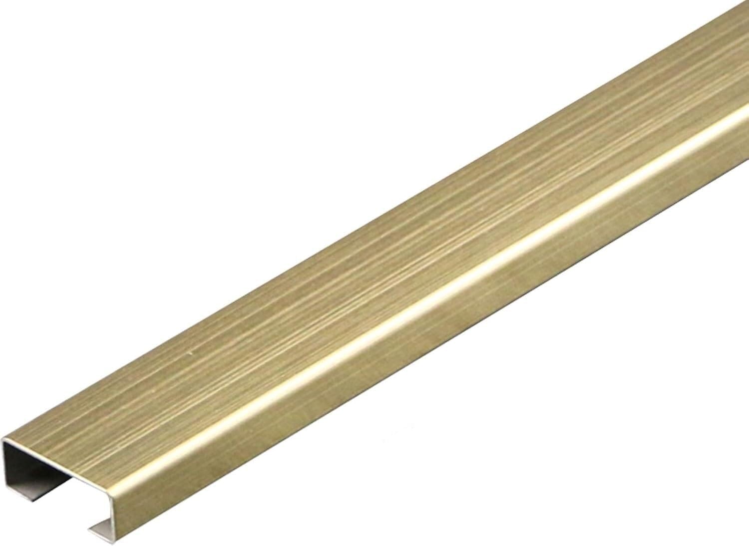 ocultador de Cables, | Canaleta de gestión de cables autoadhesiva de acero inoxidable, cala de cable de esquina(Gold 1,1m (50x25 mm ))