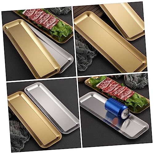 Plato Rectangular de Acero Inoxidable para Sushi miniatura 2