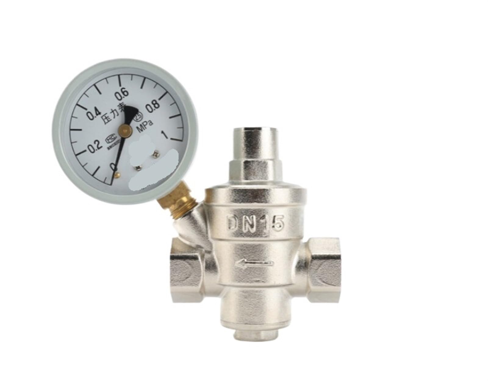 Aqcdpjyu One Color Brass Water Pressure Reducing Valve, Adjustable Regulator Multiple Sizes(Dn20 With Gauge)