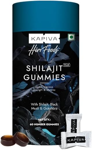 Kapiva Shilajit Plus 60 Gummies – Improves Strength, Stamina and Immunity.