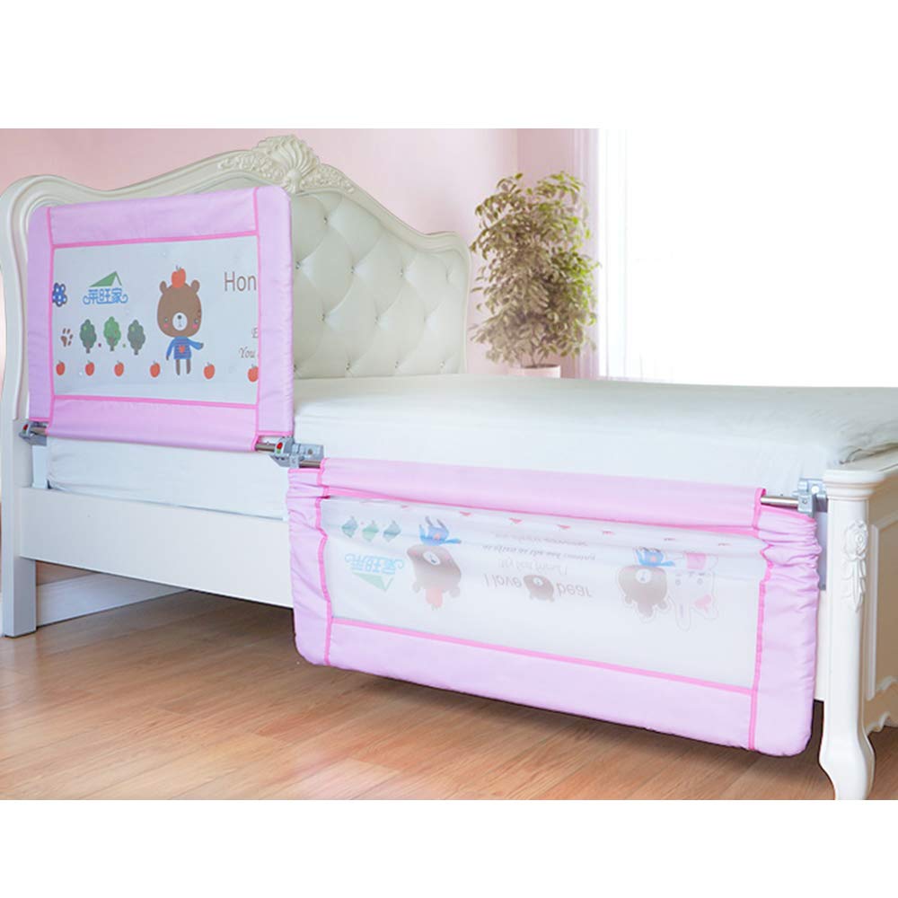 Paraurti per sponda del Letto del Bambino, Ribaltabile Pieghevole con Sistema di Sicurezza dell'ancoraggio Rinforzato della sponda del Letto del Bambino bloccabile, 1 Confezione,Pi