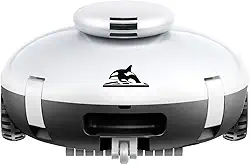 AQUVII Aspirador De Pó Robótico Sem Fio Para Piscinas 2025, Limpador Acima Do Solo/Enterradas - Bateria 7500 Mah, Leve, Autonomia 140 Minutos, Sucção Potente Fundo Plano