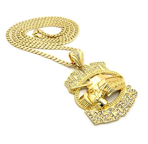 New ICED Out NO Limit Records Pendant &30" Dia-Cut Cuban Chain Necklace - XZP25CDC4