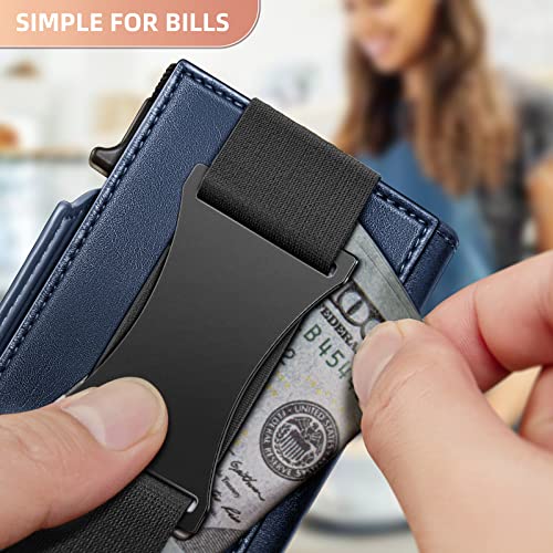 Bulliant Men Wallet, Slim Front Pocket Wallet Money Clip Credit Card Holder 3.8"X2.7",Pop-Up Access #TOP5