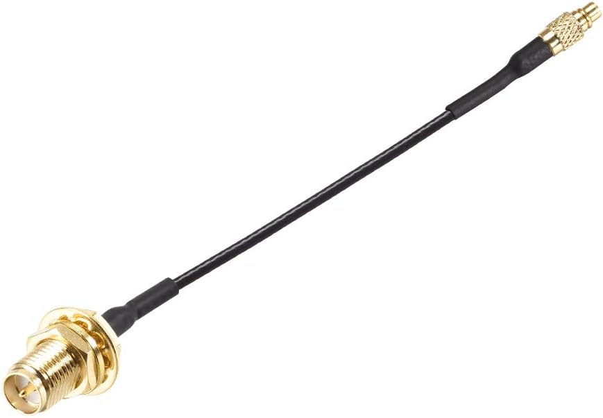 uxcell MMCX Male to RP-SMA Female Bulkhead,Pigtail Antenna Coaxial RF1.37 Low Loss Cable,RF Coaxial Adapter Connector,4inch