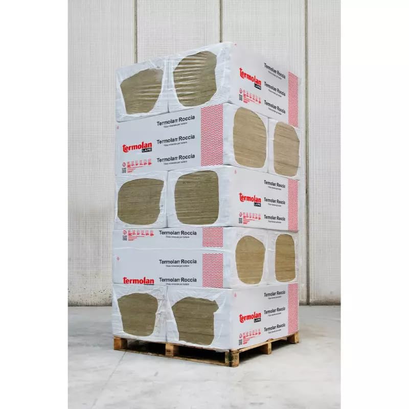 StickersLab - Termolan Roccia K8 Plus - Pannelli lana di roccia 1000×600 per cappotto ETICS (100 mm - 3 pannelli 1000x600 - 1,80 mq)