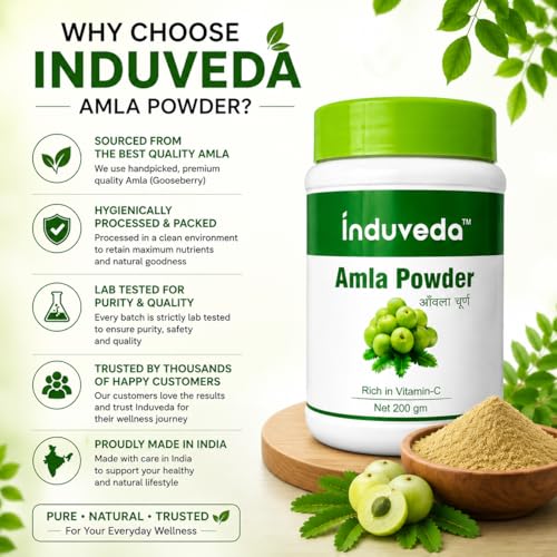 Image of 100% Natural Amla Powder for Hair Growth & Skin Care, 200g Edible