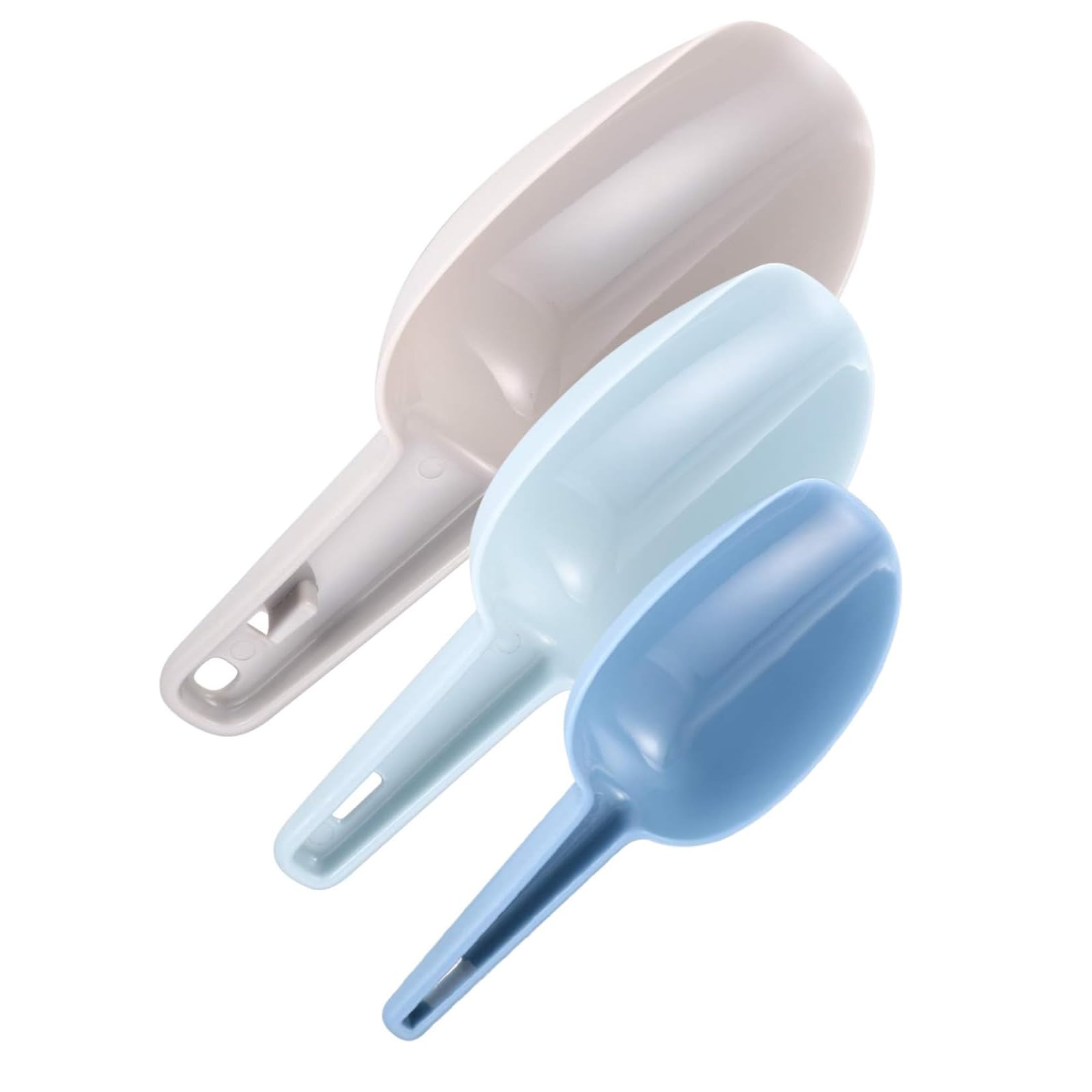 3 Pcs Ice Scoop, Kunststoff Lebensmittel Scoop, Klein für Mehl, Popcorn, Kaffee, Süßwaren & Tierfutter, Universal Küchenschaufel