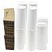 Yes!Fresh Disposable Paper Hot Coffee Cups with Lids for Office Parties Home Travel Corrugated Sleeve Hot Drink Cups(White 20 oz 100 count)