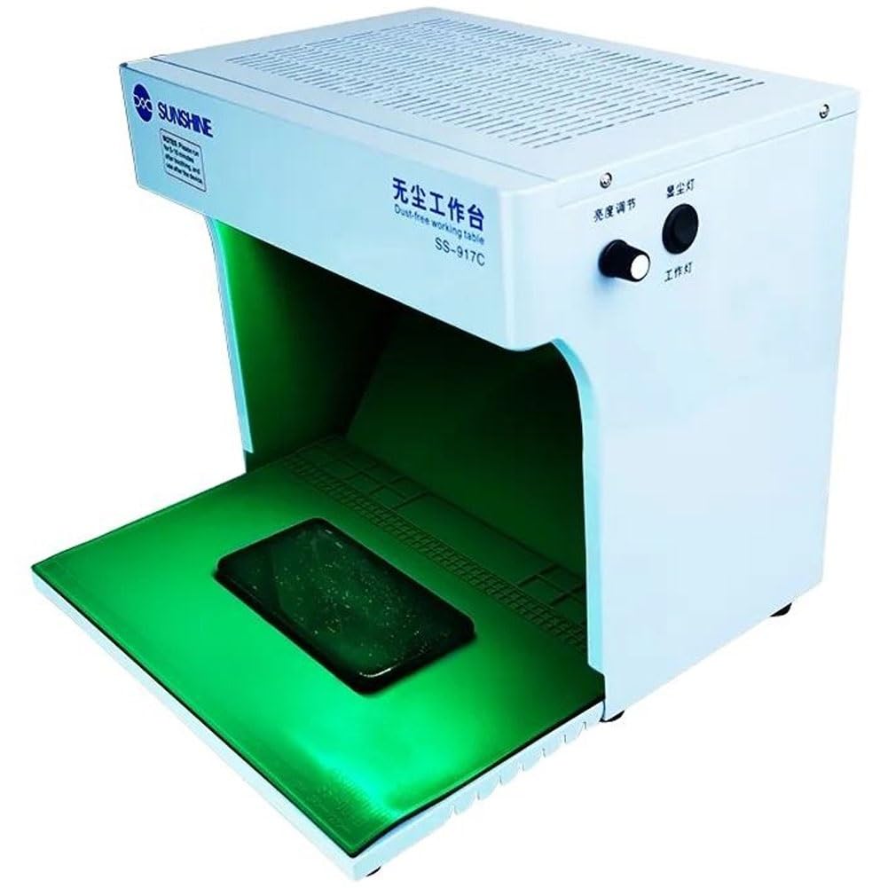 Établi de salle anti-poussière portable avec double ventilation LED pour travail minutieux