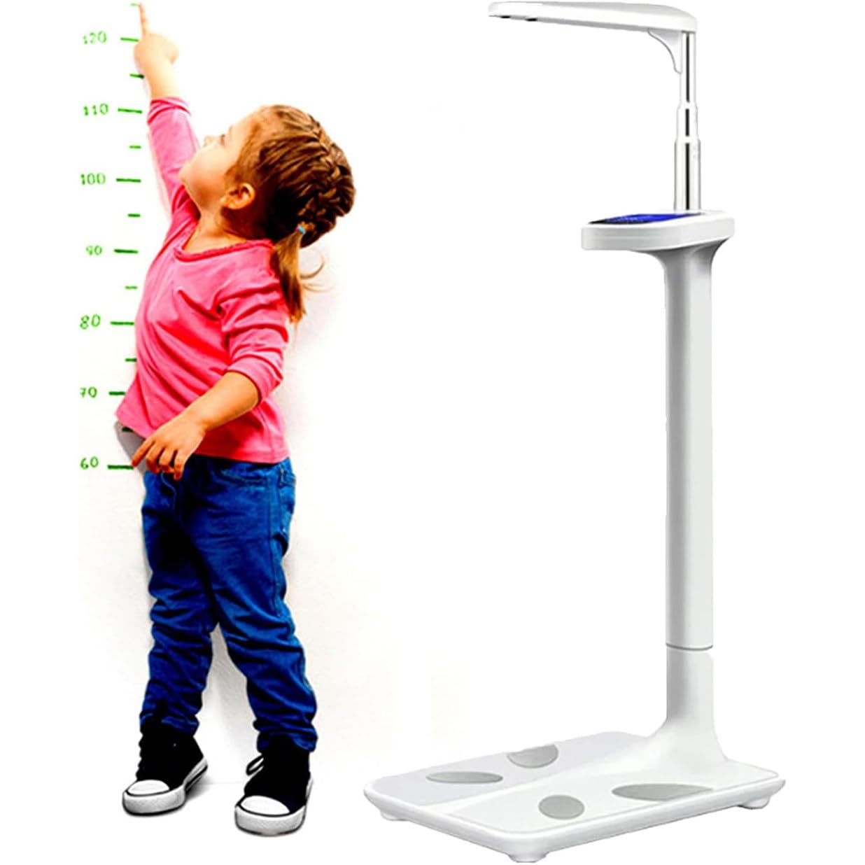Báscula Médica Digital, Analizador De Grasa Corporal Para Altura Con Pantalla Lcd, Báscula Médica Multifuncional Profesional Para Medir Peso, Altura, Obesidad E IMC