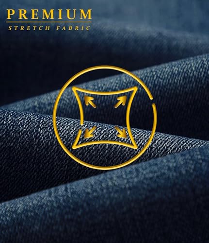 Image of ETHANOL Men's Straight Knit Denim Jeans