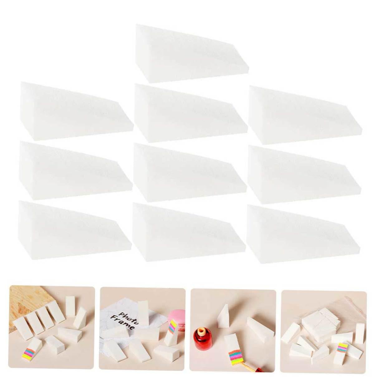 20pcs Manicure Sponge Stampers for Gradient Nail Art Handheld Nail Art Stamping Tools for Ombre Designs for Home and Salon Use