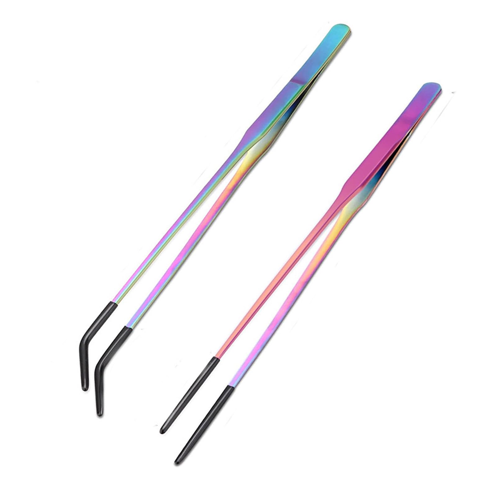 Durability 27cm Straight and Curved Feeding Forceps Long Tweezers for Reptiles Crafted from RustProof Steel Build Steel Feeding Tongs for Reptiles