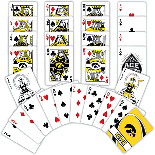 Image of MasterPieces Family Games - NCAA Lowa Hawkeyes Playing Cards - Officially Licensed Playing Card Deck for Adults, Kids, and Family