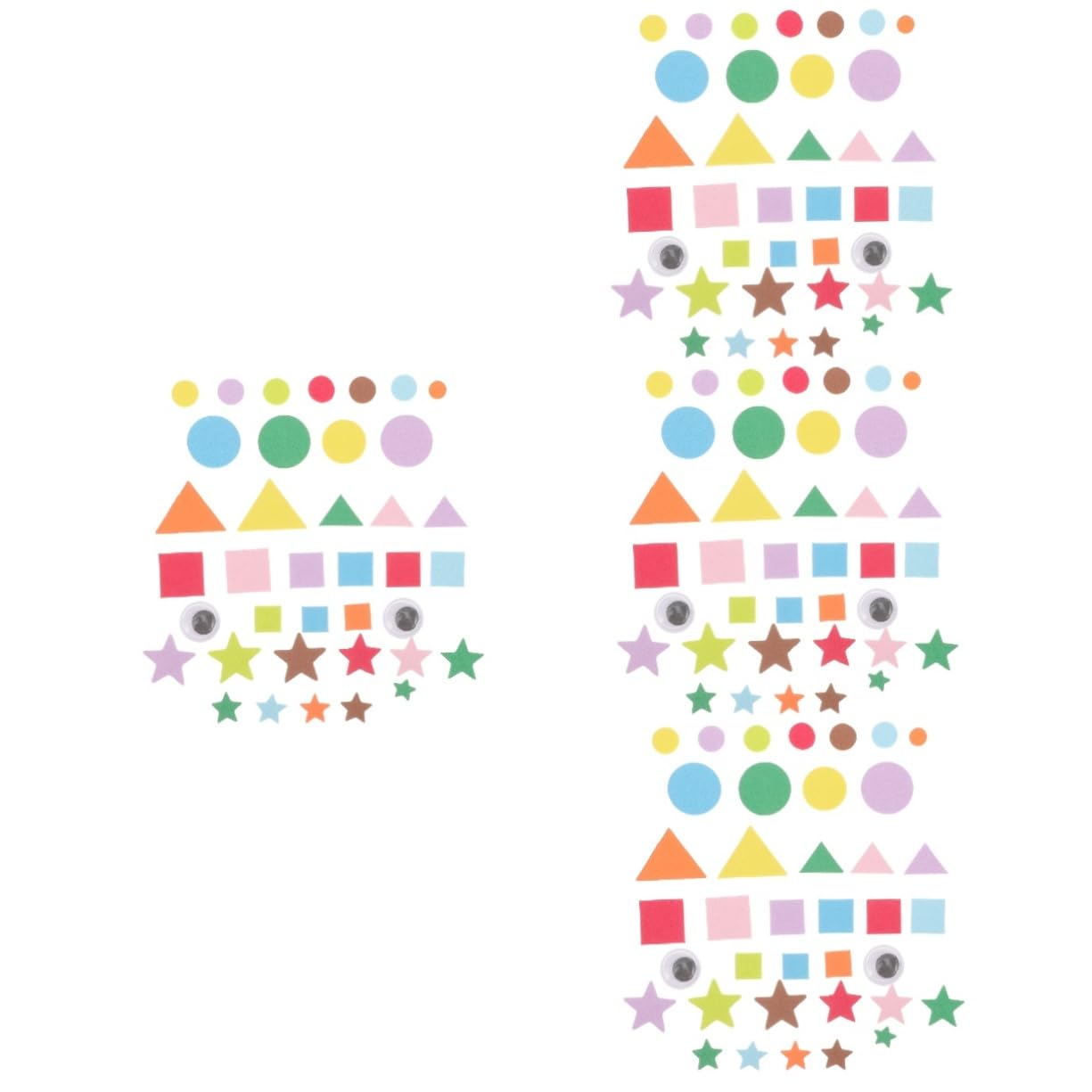 SOIMISS 4 Juegos Pegatinas de Espuma Geométricas Autoadhesivas Manualidades Infantiles de Creativo Decoración de Habitaciones y Actividades DIY