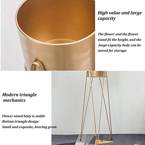 Support de pot de fleurs au sol en fer durable au design épuré