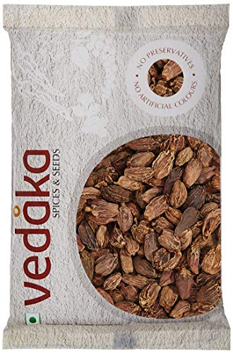 Image of Amazon Brand - Vedaka Fox Nuts (Phool Makhana), 200 g & Vedaka Whole Black Cardamom, 100g