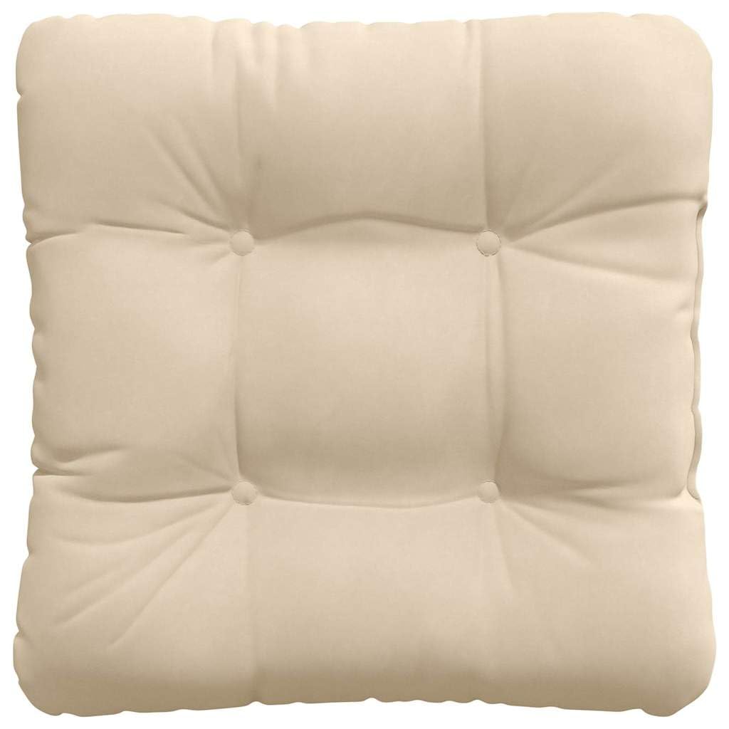4er Set Sitzkissen Creme 45x45x12 cm aus Mikrofaser - Weiche Stuhlkissen mit abnehmbarem Bezug für Sofa, Esszimmer und Home Office - Bequeme Dekokissen mit Polyesterfüllung