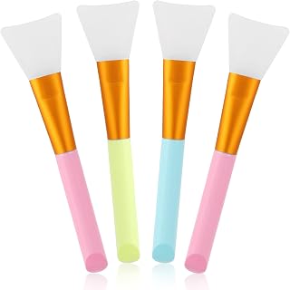 Tucnoeu 4pcs Silicone Face Mask Brushes - Soft Applicators for Mud, Clay, Sleeping Masks & Lotions