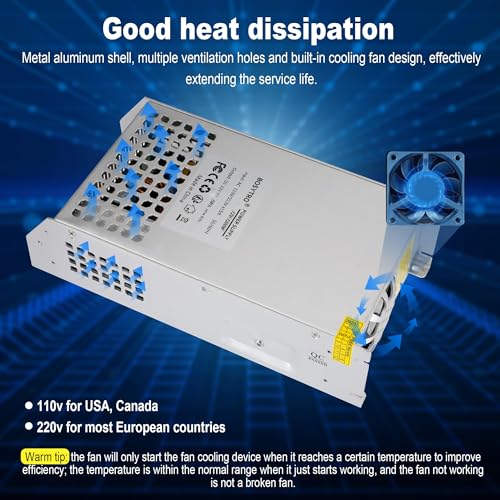 Image of DC 12V 100A 1200W Switching Power Supply Adapter PSU AC 110V / 220V-DC 12V Transformer Adapter, for LED Strip Light, CCTV Camera Security System,Computer Project of Industrial Power Supplies