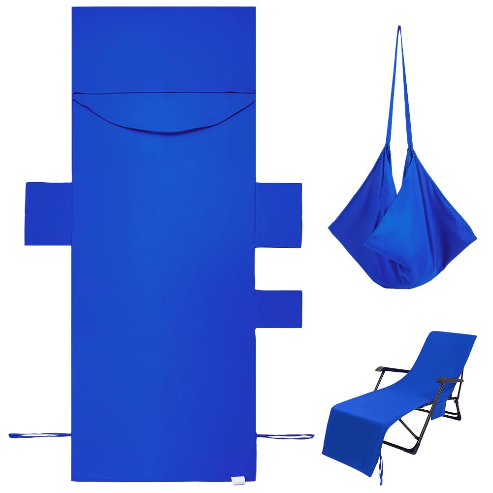 Housse de coussin pour chaise longue suspendue imperméable bleue 212x115cm
