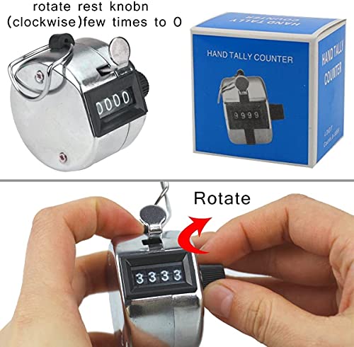 Contador Mecánico Manual de Metal de 4 Dígitos miniatura 7