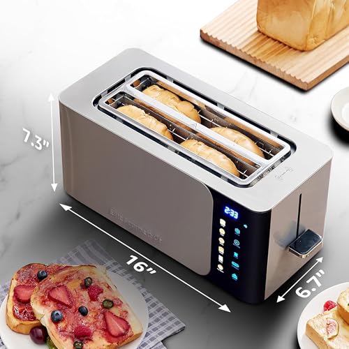 image for Elite Gourmet ECT5924D SmartToast Digital Long Slot 4 Slice Toaster, 1