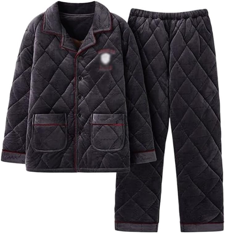 Cotton Suit Pajamas Men's Winter Quilted Home Service Casual Thick