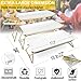 ECOIOU Extra Large 3 Tier Serving Tray, 24 x22 x 9.8 Inch Melamine Tiered Tray Stand and Platters for Party Buffet Entertaining, White and Gold