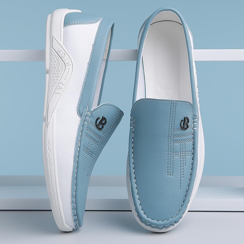 Comfy Non Slip Rubber Sole Casual Durable Walking Shoes, Casual Mens, Shoes Leather Slip On Shoes, Men Loafers Driving3