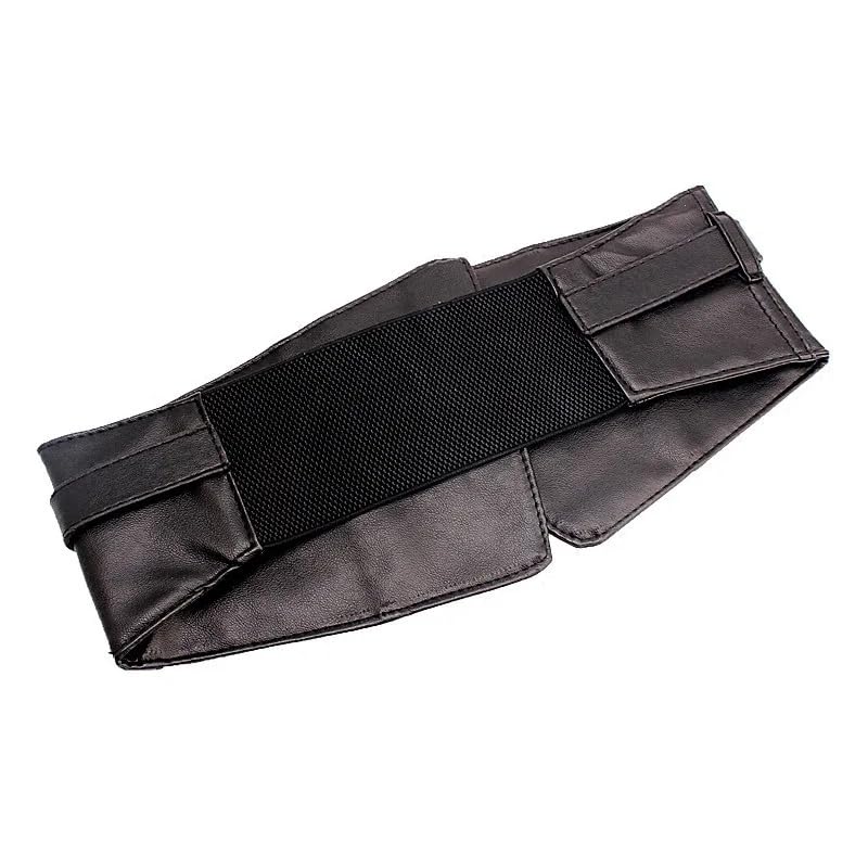 Pohullan Women Wide Waistband Travel And Shopping Coat Dress With Leather Belt Accessories4