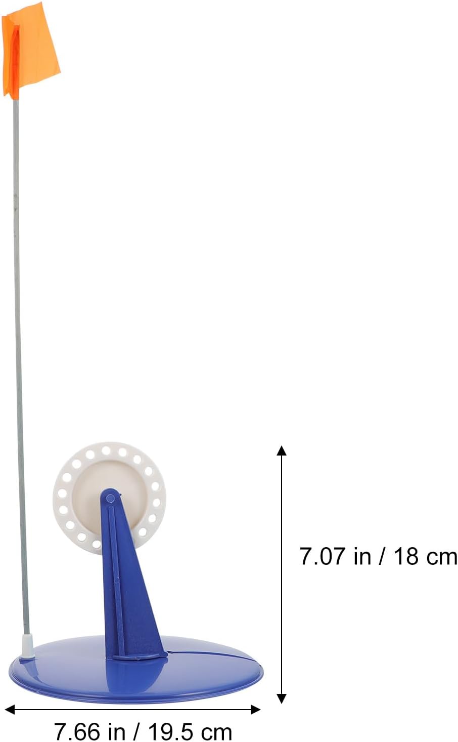 ARTIBETTER Portable Ice Fishing Tip-up Flag Winter Angling Flag Blue Disc with Automatic Tip-up for Convenient Ice Fishing Accessory