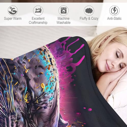 Couverture en molleton de flanelle haut de gamme motif léopard chic