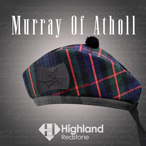 Image of Glengarry Cap-Traditional Scottish Hat, Acrylic Wool Tartan Glengarry hat, Kilts /Bagpipes Accessories