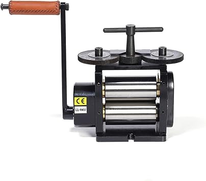 Black Flat Rolling Mill 130MM Jewelry Press Machine Tabletting Tool for Designer for DIY Use