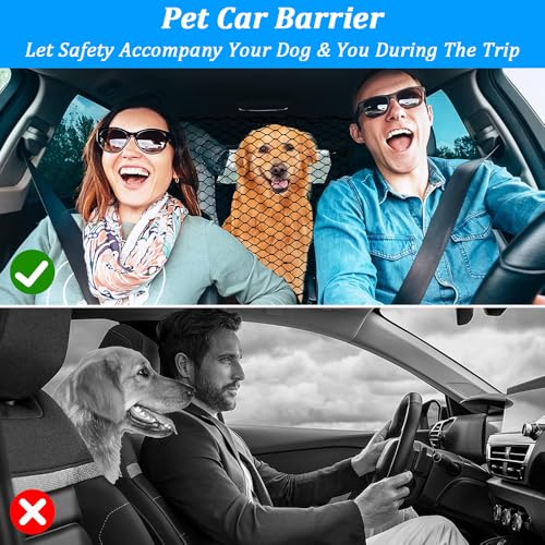 BLAFT Hundegitter Auto für Opel Zafira Antara Mokka X Crossland X, Doppelschicht Haltbar Trennnetz Auto Hundeschutzgitter für Kofferraum Rücksitz Reisen