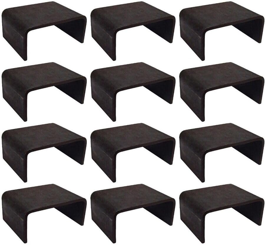 (12) Heavy Duty Weld on 2x4 Steel Stake Pockets Replacement for Trailer Truck 4 Ga -27022