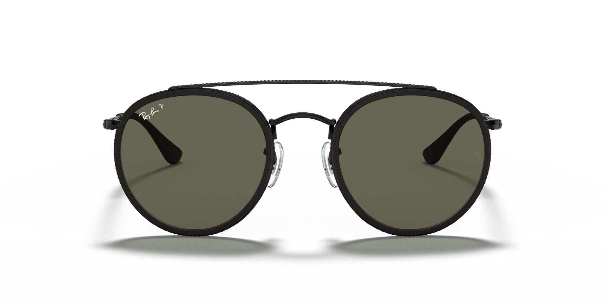 Ray-Ban Unisex Black Double Bridge Polarized Sunglasses /Green - Sunglasses - 51 Mm - Accessories