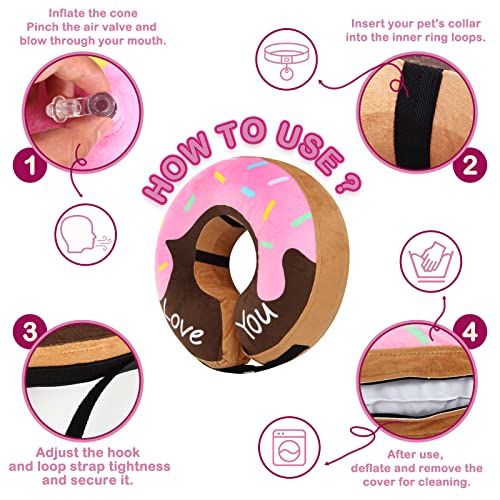 Dog Donut Collar – Soft Dog Cones for Large Medium Small Dogs, Inflatable Dog Cone Alternative After Surgery Pet Recovery E Collars Cones for Dogs and Cats Dog Donut Collar – Soft Dog Cones for Large Medium Small Dogs, Inflatable Dog Cone Alternative After Surgery Pet Recovery E Collars Cones for Dogs and Cats