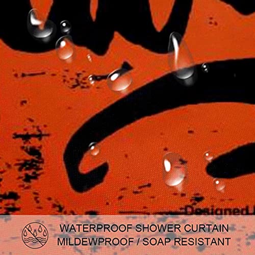 Rideau de douche Halloween 183 cm grand format en textile imperméable - 4