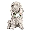 Ovewios Garden Statue Dog Memorial Gifts - Yard Art Decoration with Solar LED Lights Waterproof Resin Garden Figurine Decor for Outdoor Patio Yard Lawn Ornament