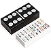 Yellow Mountain Imports Double 12 Dominoes Game Set with Numerals in Black Lacquer Case