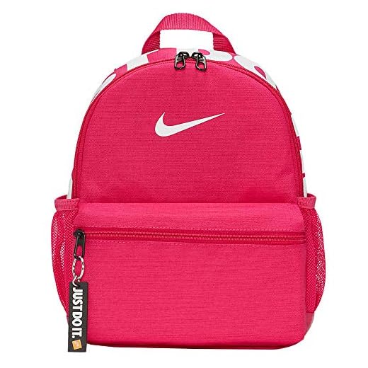 NIKE Y Brsla JDI Mini Mochila, Unisex Adulto, Fireberry/Fireberry/White, Talla única