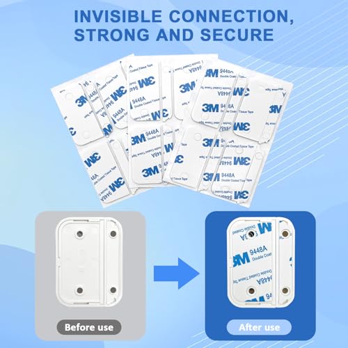 Image of Replacement Adhesive Pads for Ring Alarm Contact Sensors Magnets (2nd Gen), Double Sided Adhesive Tape, 12 Sensor and 12 Magnet Pads