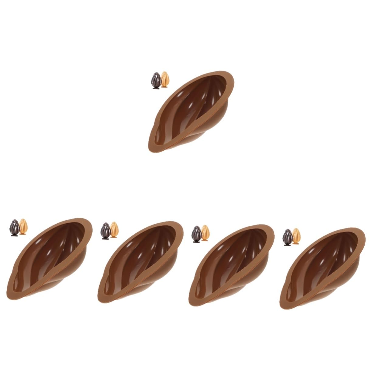 Zerodeko 5piezas Molde De Silicona Para De Pascua Utensilio De Repostería Para Chocolates y Postres Para Crear Deliciosos Huevos De Chocolate Celebraciones De Pascua