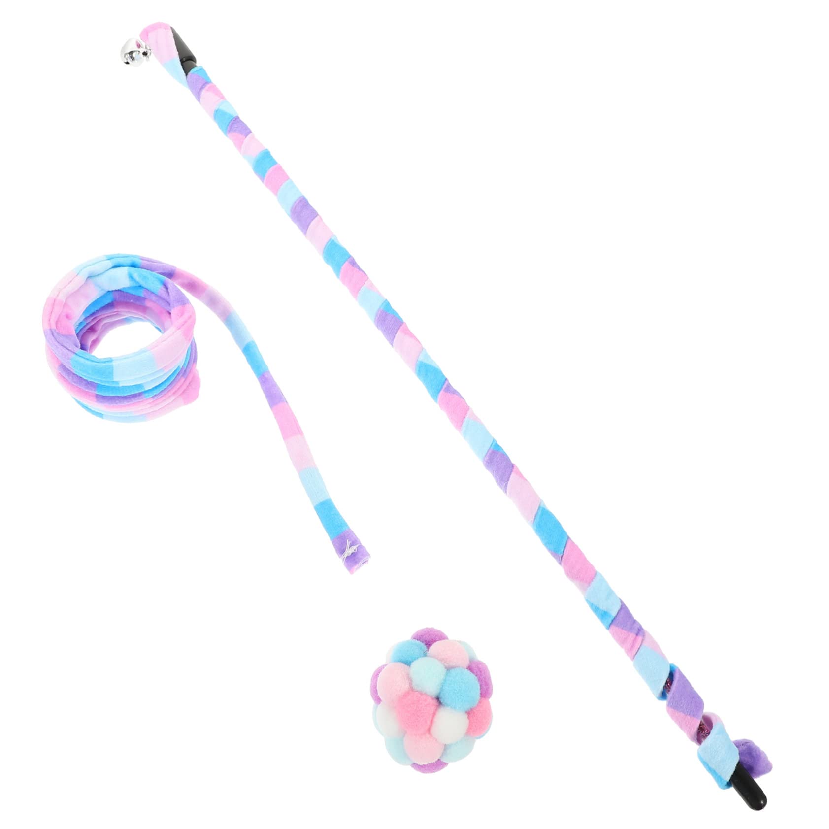 Happyyami 5 Ensembles Chat taquin Chat Teaser de Chat Interactive Cat Toy Chat Jouet à Ressort Accessoires de de Chat Jouet pour Chat ver Animaux Printemps annexe